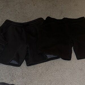 Black Casual Shorts Set